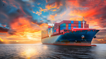 Shipping containers at port